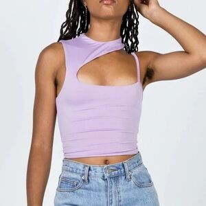 Asymmetric lilac top